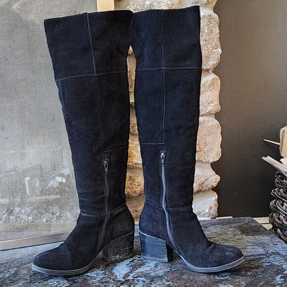 Steve Madden Orabela Black Suede Leather Over the Knee Boot Size 8.5M - Picture 9 of 16